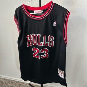 Mitchell & Ness Black Jersey with Red Collar